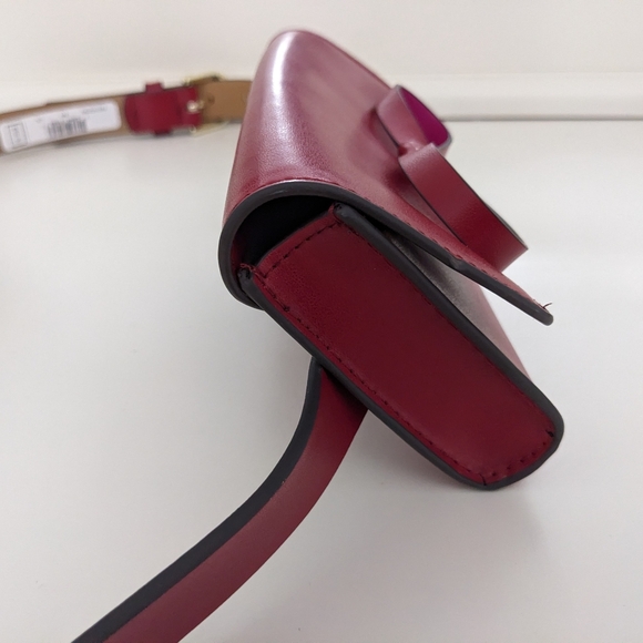 NWT! Kate Spade New York Leather Bow Belt Bag In Red Size L/XL - Picture 6 of 16